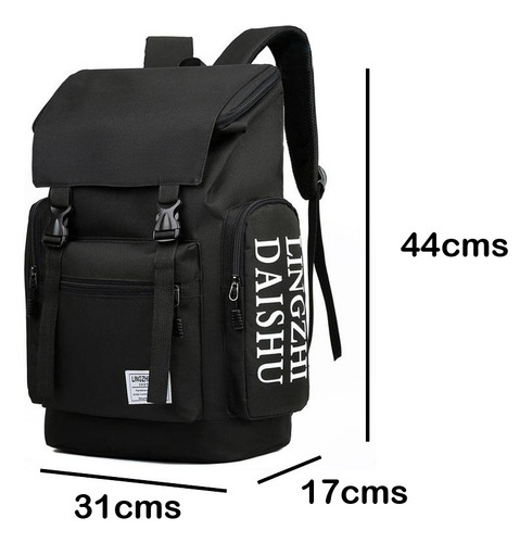 . Mochila Back Pack Broche Antirrobo Casual Gym Viaje Daishu G