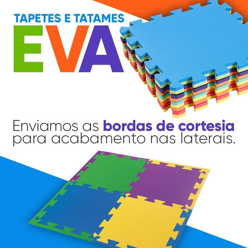 Kit 7 Tatame Tapete Eva Academia Luta Yoga 50x50 40mm