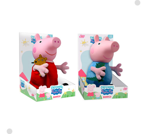 Boneca Crescendo Com A Peppa Pig 30cm - Baby Brink