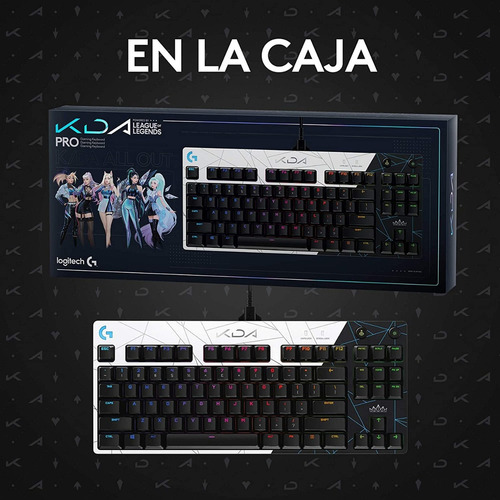 Imagen 2 de 2 de Teclado Gamer Logitech G Pro K/da Sw Gx Tactile Brown