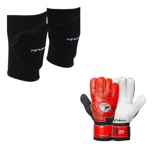 Kit Para Goleiro  Com Joelheira + Luva Profissional 