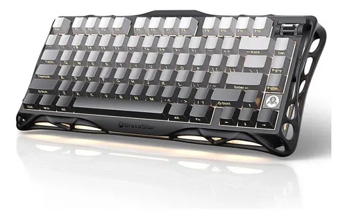 Gravastar K1 Teclado Mecânico 75% Wireless Rgb Pro - Cinza B