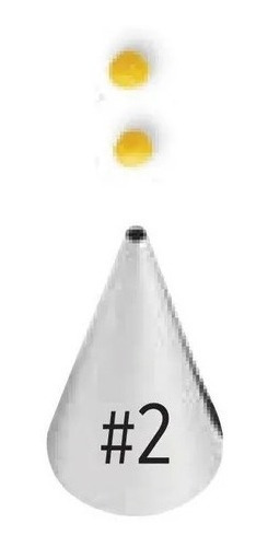 Imagen 1 de 6 de Pico Boquilla Nro 2 Redondo Glace Real Wilton Decoracion