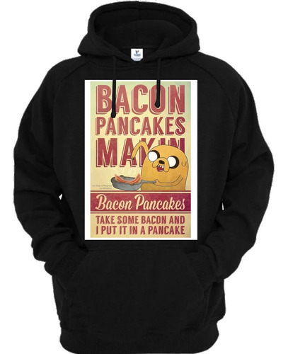 Sudadera Negra Jake El Perro Bacon Pancakes