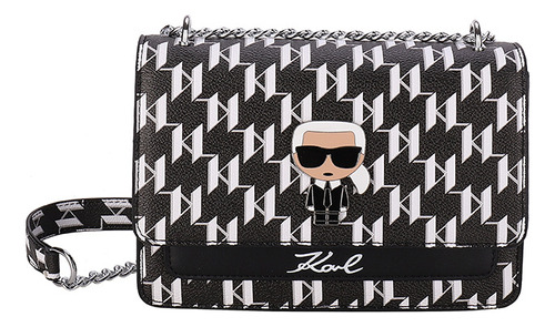 Eaeovni Karl Lagerfeld Nuevo Bolso Bandolera De Cuero 2024