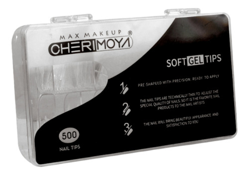 Soft Gel Tips Almendra Almond 500 Pcs Cherimoya Gel X