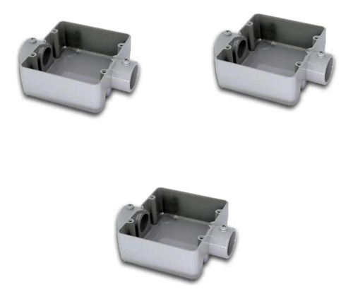 3 Condulete Duplo Cd S R 3/4 C Pintura Tramontina 56111/012