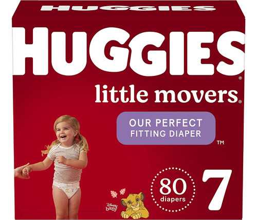 Pañales De Bebé Tamaño 7, 80 Ct, Huggies Pequeños Mudanzas