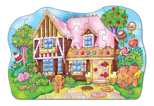 Imagen 3 de 3 de Rompecabezas Puzzle 35 Pzas Grandes Casa De Jengibre Cuento