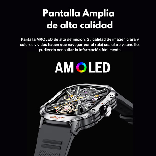 Smartwatch Hk24 Reloj Inteligente Militar Amoled Negro