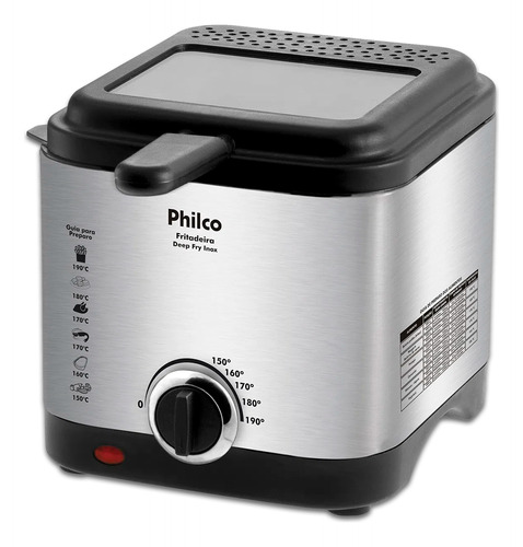 Fritadeira Deep Fry Com Óleo Inox 900w Philco 220v