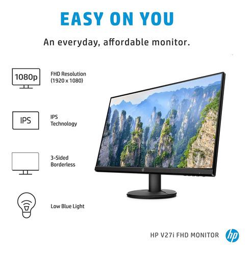 Monitor HP con pantalla de 27" 60Hz 127V y resolución Full HD