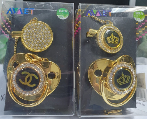 Imagen 3 de 6 de Chupones Para Bebe Con Pedrería