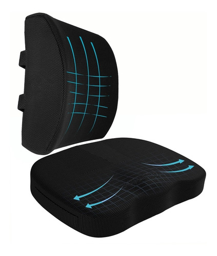 Cojin Lumbar Y Cojin Para Silla Oficina Hogar 