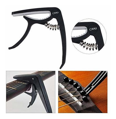 61 Accesorio Para Guitarra Pua Capo Afinador Cuerda 3 1