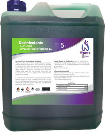 Amonio Cuaternario Amonium Desinfectante 3.0