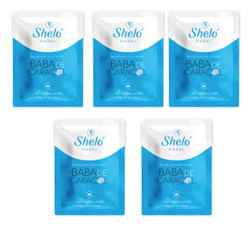 5 Pack Mascarilla Facial Baba De Caracol Shelo