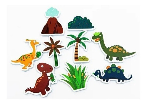 Imagen 2 de 6 de Figuras Goma Eva Dinos Al Agua Multieva 93002