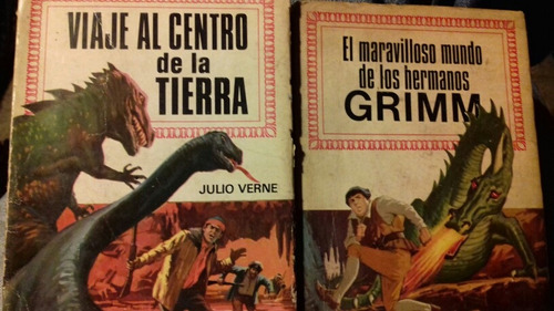 Hermanos Grimm Y Viaje Al Centro De La Tierra   2 Libritos 