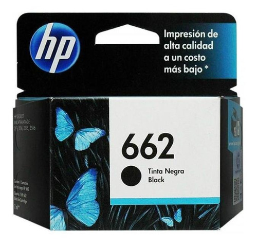 Cartucho Original De Tinta Negra Hp 662 Advantage (cz103al)