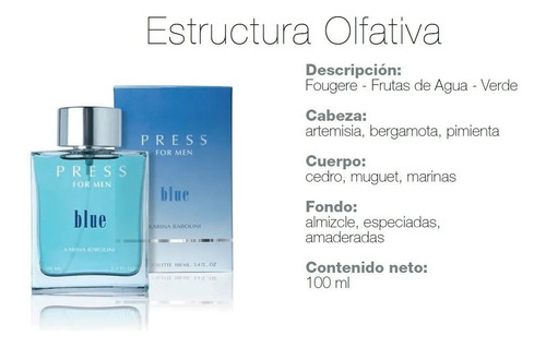 Perfume Karina Rabolini For Men Blue X 75ml