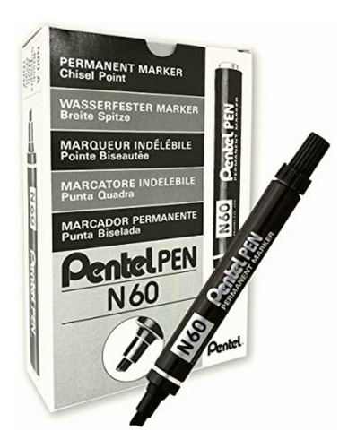 Pentel N60 Marcador Permanente, Negro