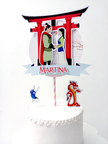 Cake Topper Adorno De Torta 3d Mulan