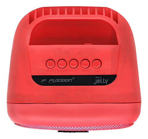Bocina Fussión, Mini Jelly Colorfull Bluetooth 6 Colores Color Rojo