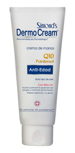 Simonds Dermocream Crema De Manos Q10 Pantenol 80 Ml