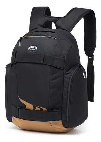 Mochila Reforçada Casual Grande Notebook Organizador Básico Cor Preto