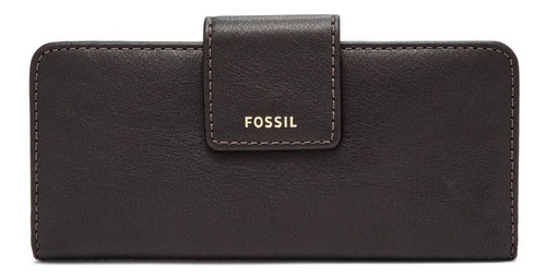 Billetera Clutch Fossil Madison Cuero Negro