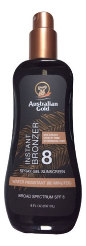 Protector solar Australian Gold instant bronzer Spf 8 de 237ml