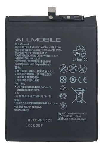 Bateria Pila Interna Hb526489eew Para Huawei Honor 9a E/g