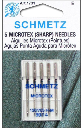Schmetz Microtex (afilado) (130 705 Hm) Aguja Para Maquina