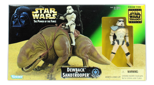 Star Wars Power Of The Force Dewback & Sandtrooper Exhibido