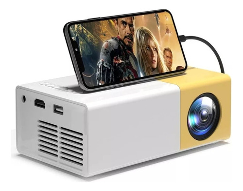 Mini Proyector Micro El Hogar Cine Casa Sala Conferencias Color Yellow White