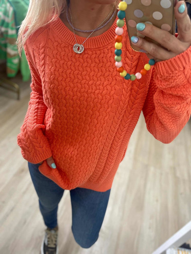 Imagen 4 de 8 de Sweater Tramado Colores Mujer The Big Shop