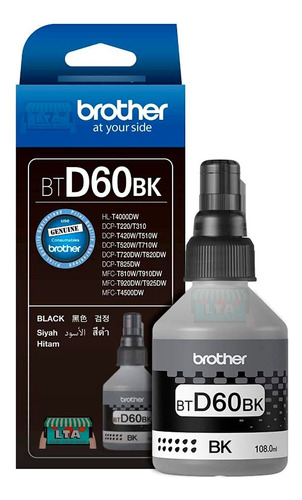 Botella Tinta Negro Original Impresora Brother Mfc-t4500dw