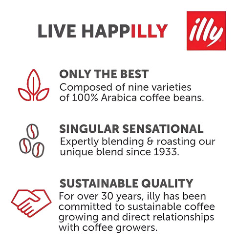 Pack X3 Café Illy Molido Espresso Clásico Blend 125 Gr