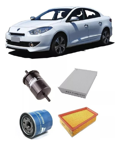 Kit Filtros Renault Fluence 2.0 Dynamique 2011 2012 2013