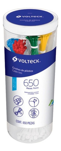 Precintos Plasticos Colores 650u Seguro Automatico Bcin-650