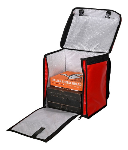 Bolsa Mochila Térmica Reparto Delivery Roja Uber 35x28x38 Cm Color Rojo