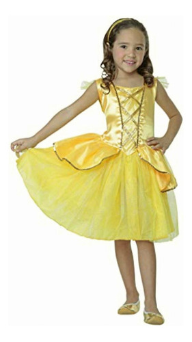 Rev Disfraz Amarillo De Princesa Para Niña, Vestido Bonito