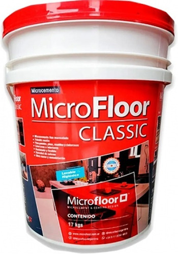 Microcemento Microfloor Kit Classic 17kg + Hidrolaca 1lt