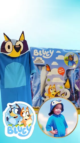 Disfraz Infantil Bluey Niños/as Talle Unico C/ Capucha