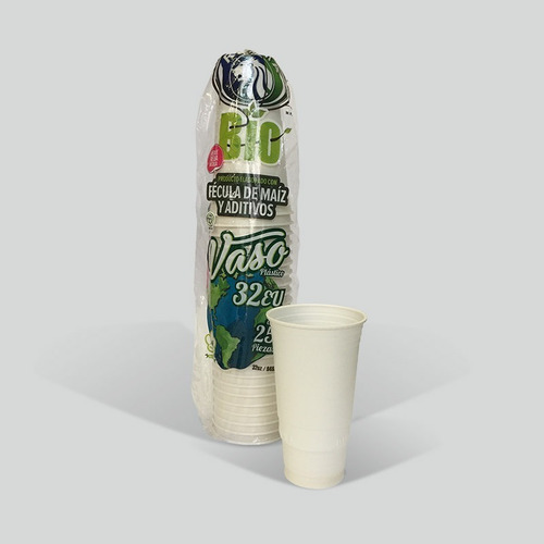 Vaso Blanco 32oz. Biodegradable Reyma® Vp32eubio