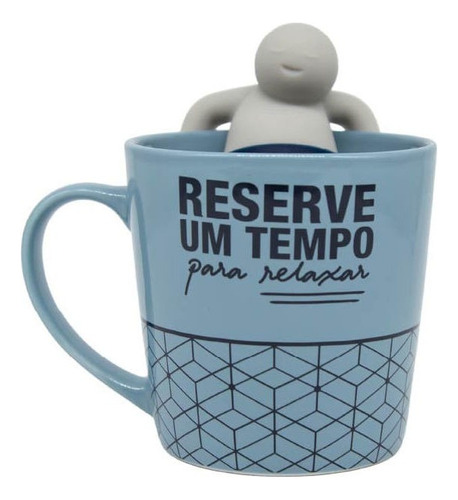 Caneca C/ Infusor Tempo Para Relaxar Zona Criativa