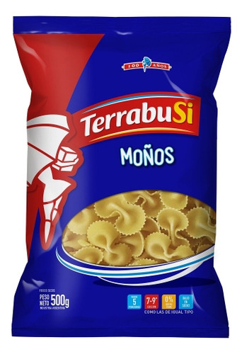 Fideos Secos Terrabusi Moños Rinde 5 Porciones 500g