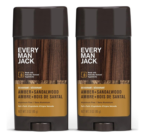 Desodorante Para Hombre Every Man Jack Amber + Sandalwood - 