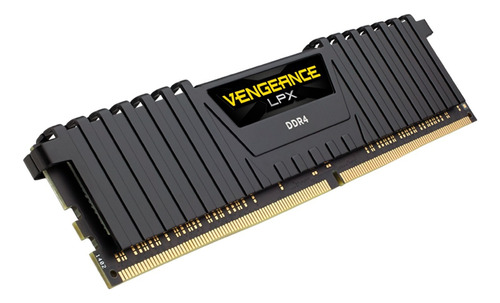 Memoria RAM Vengeance LPX gamer color negro 8GB 1 Corsair CMK8GX4M1A2400C14